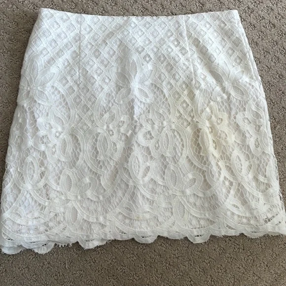 White Lace Free People Mini Skirt - Picture 5 of 5